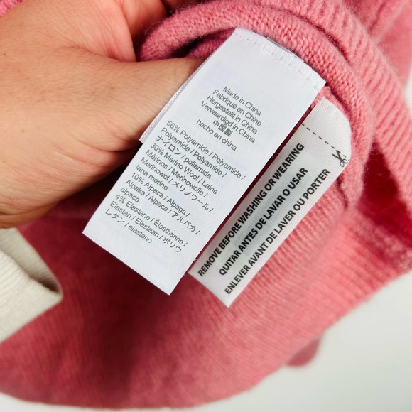 NEW J. Crew Light Pink Mock Neck Sweater Alpaca Merino Size Small - Picture 3 of 7